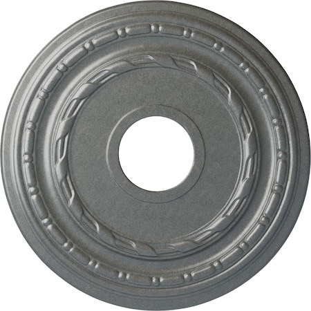 Ekena Millwork Dublin Ceiling Medallion (Fits Canopies up to 8 1/4"), 15 3/8"OD x 3 5/8"ID x 1"P, Platinum CM15DUPLS